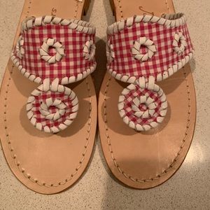 Jack Rogers. Size 7.5. Pink gingham. Brand new.